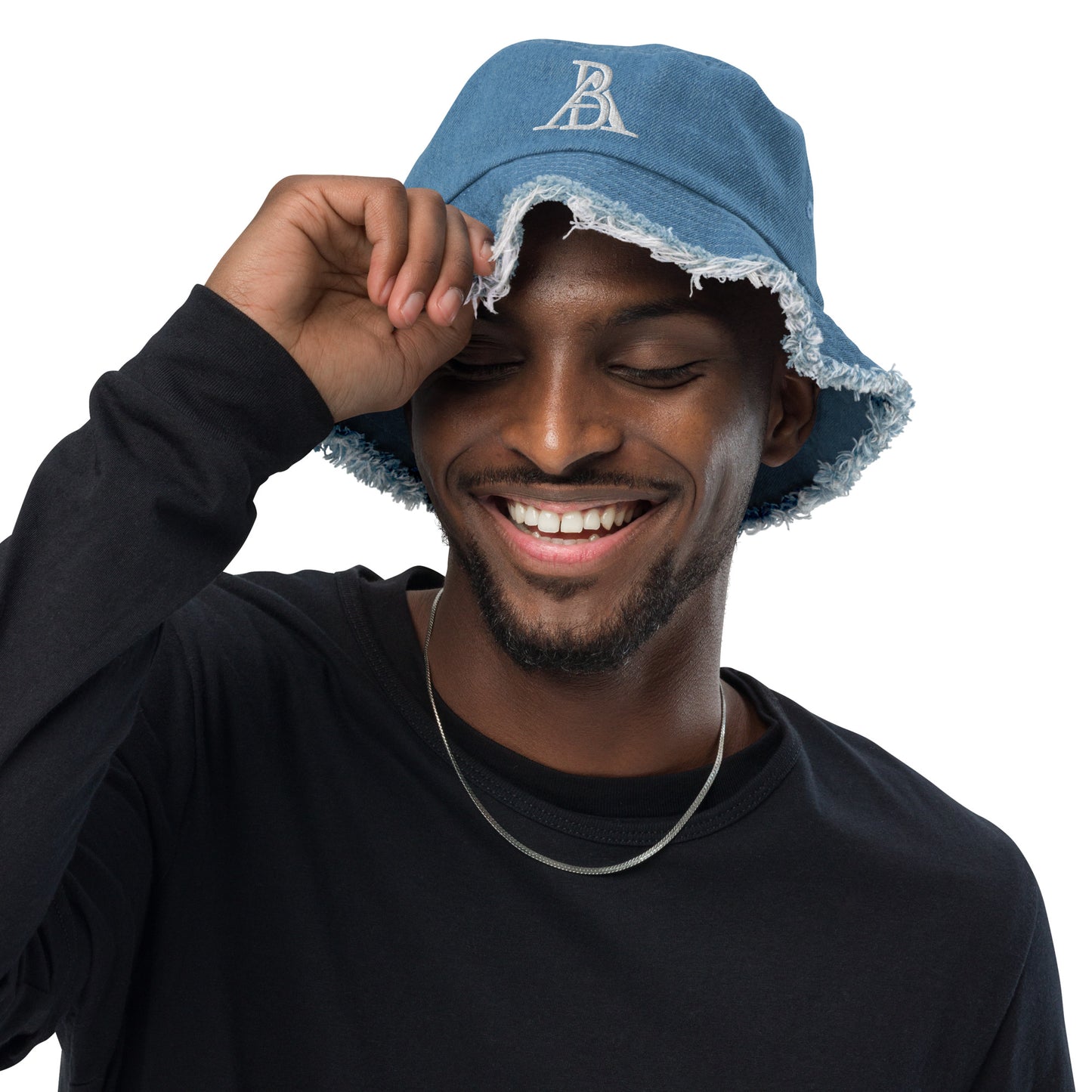 AB Distressed denim bucket hat